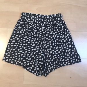 Floral High Waist Slouchy Shorts